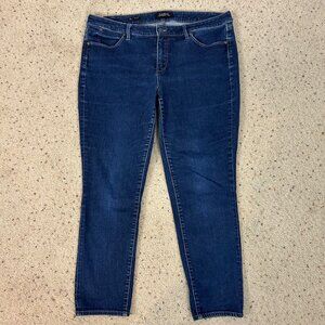 Talbots Slim Ankle Jean Size 16W Dark Blue Flawless 5-Pocket Women's